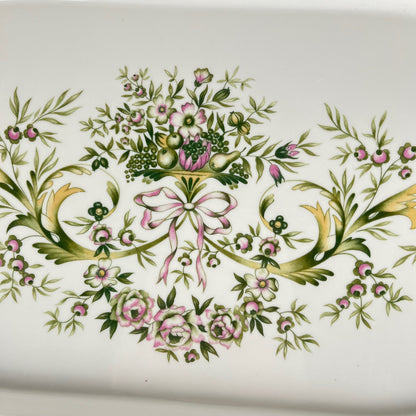 Plat ovale à poignée "Trianon", style Villeroy & Boch