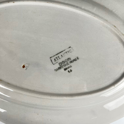 Digoin-Sarreguemines "Atlantic" oval dish, 1950-70
