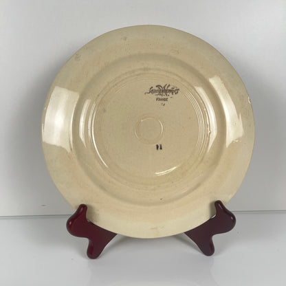 Set of 5 Sarreguemines floral dinner plates, 1920-40