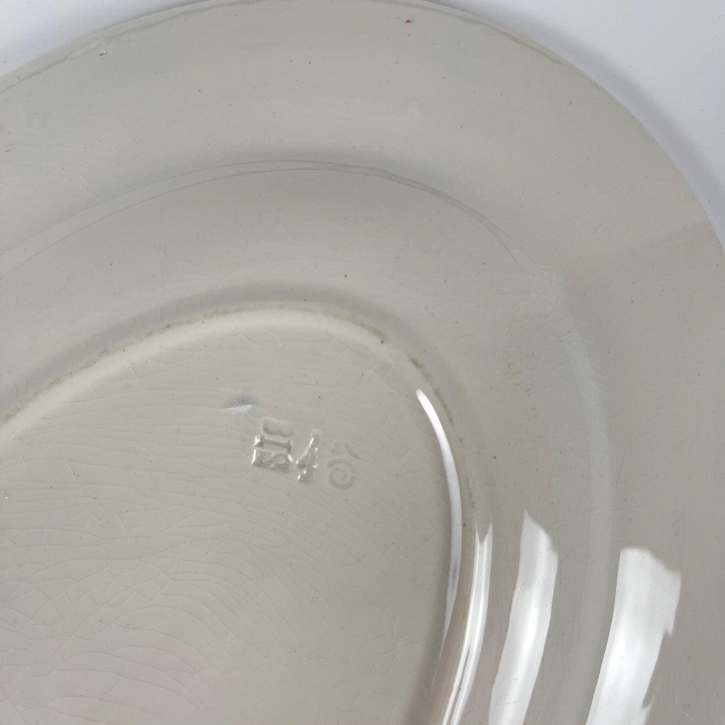 Plat ovale KG Lunéville Terre de fer, " Fontainebleau" , rose, XIXe siècle