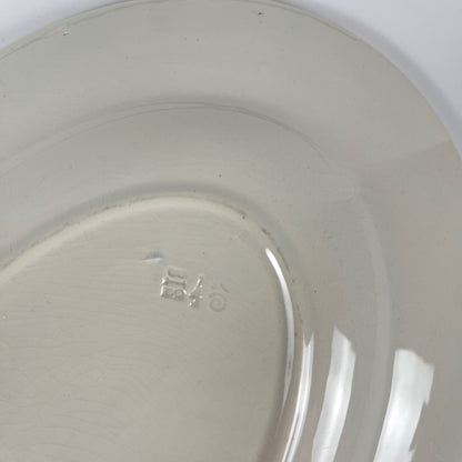 Plat ovale KG Lunéville Terre de fer, " Fontainebleau" , rose, XIXe siècle
