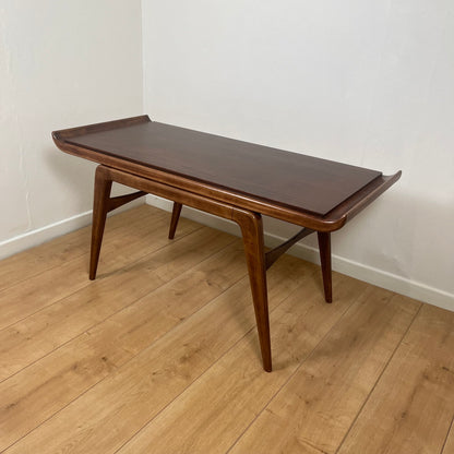 Table basse danoise en teck, design scandinave vintage Mid century 1960-70