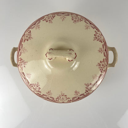 Soupière terre de fer Choisy le roi, faience d'art, H.Boulenger & cie., bordeaux , XIXeme s.