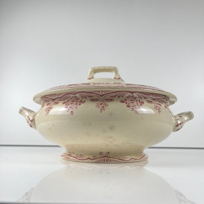 Soupière terre de fer Choisy le roi, faience d'art, H.Boulenger & cie., bordeaux , XIXeme s.