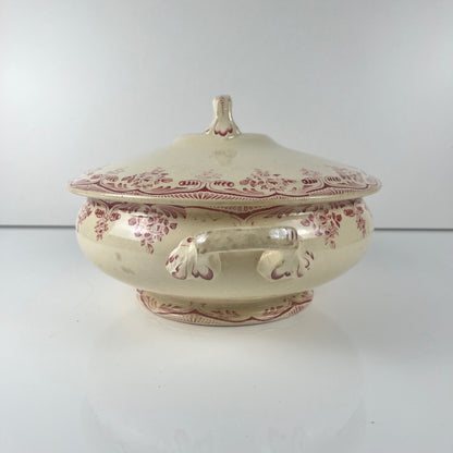Soupière terre de fer Choisy le roi, faience d'art, H.Boulenger & cie., bordeaux , XIXeme s.