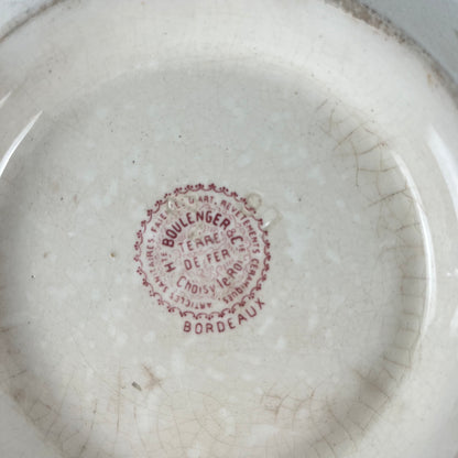 Soupière terre de fer Choisy le roi, faience d'art, H.Boulenger & cie., bordeaux , XIXeme s.