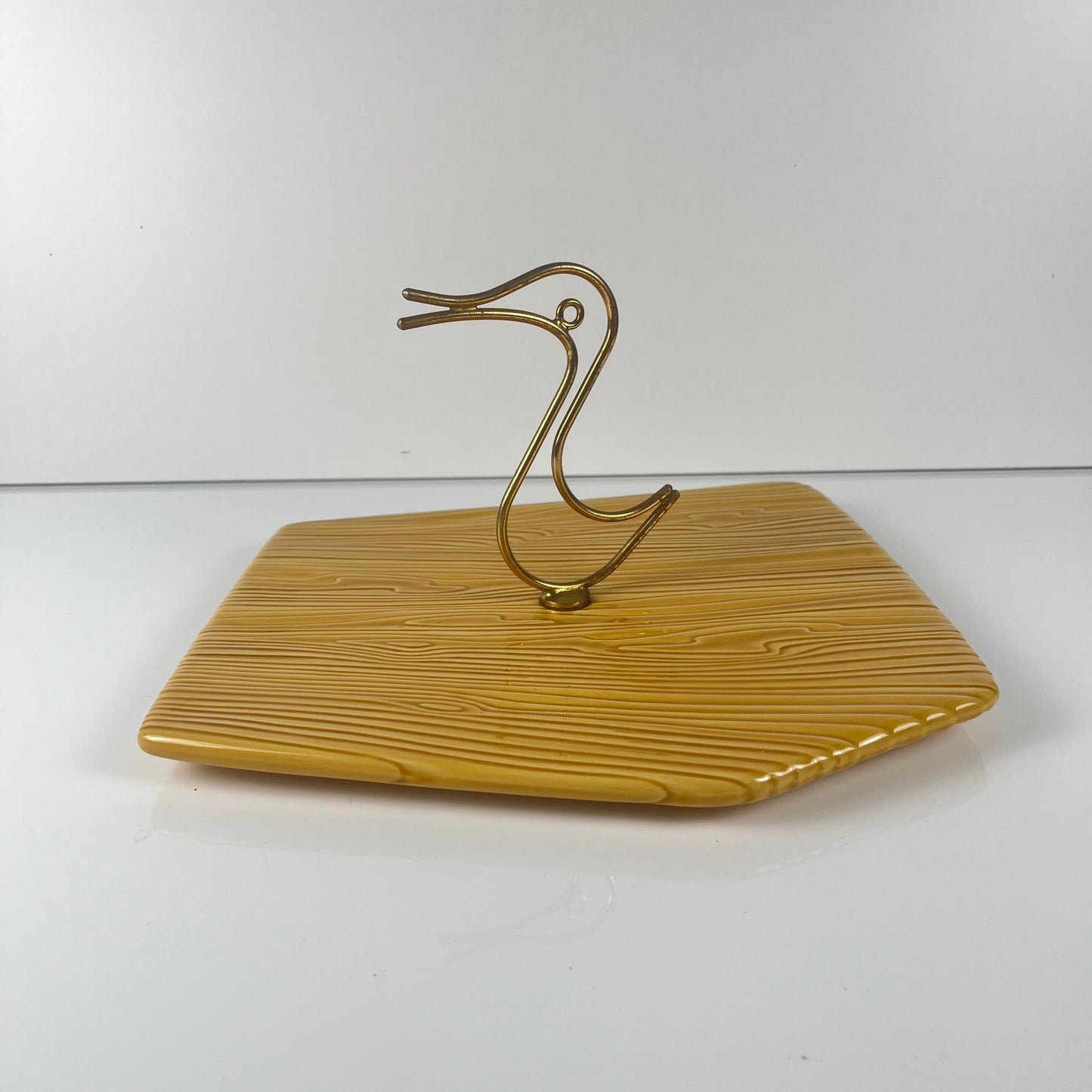 Plateau à fromage Vallauris, poignée canard , 1950/60