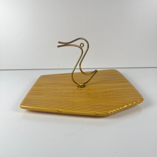 Plateau à fromage Vallauris, poignée canard , 1950/60