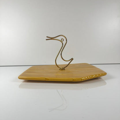 Plateau à fromage Vallauris, poignée canard , 1950/60