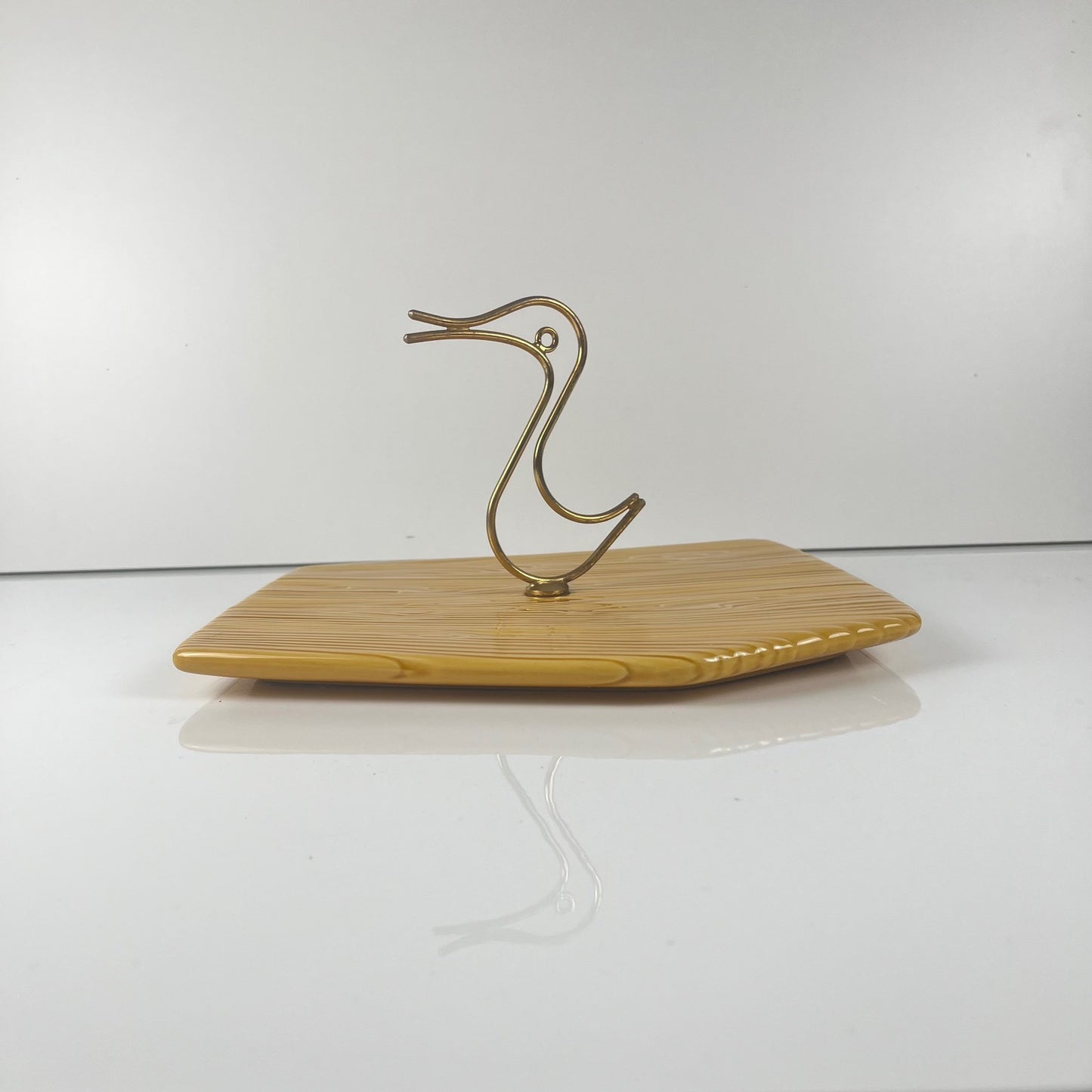 Plateau à fromage Vallauris, poignée canard , 1950/60