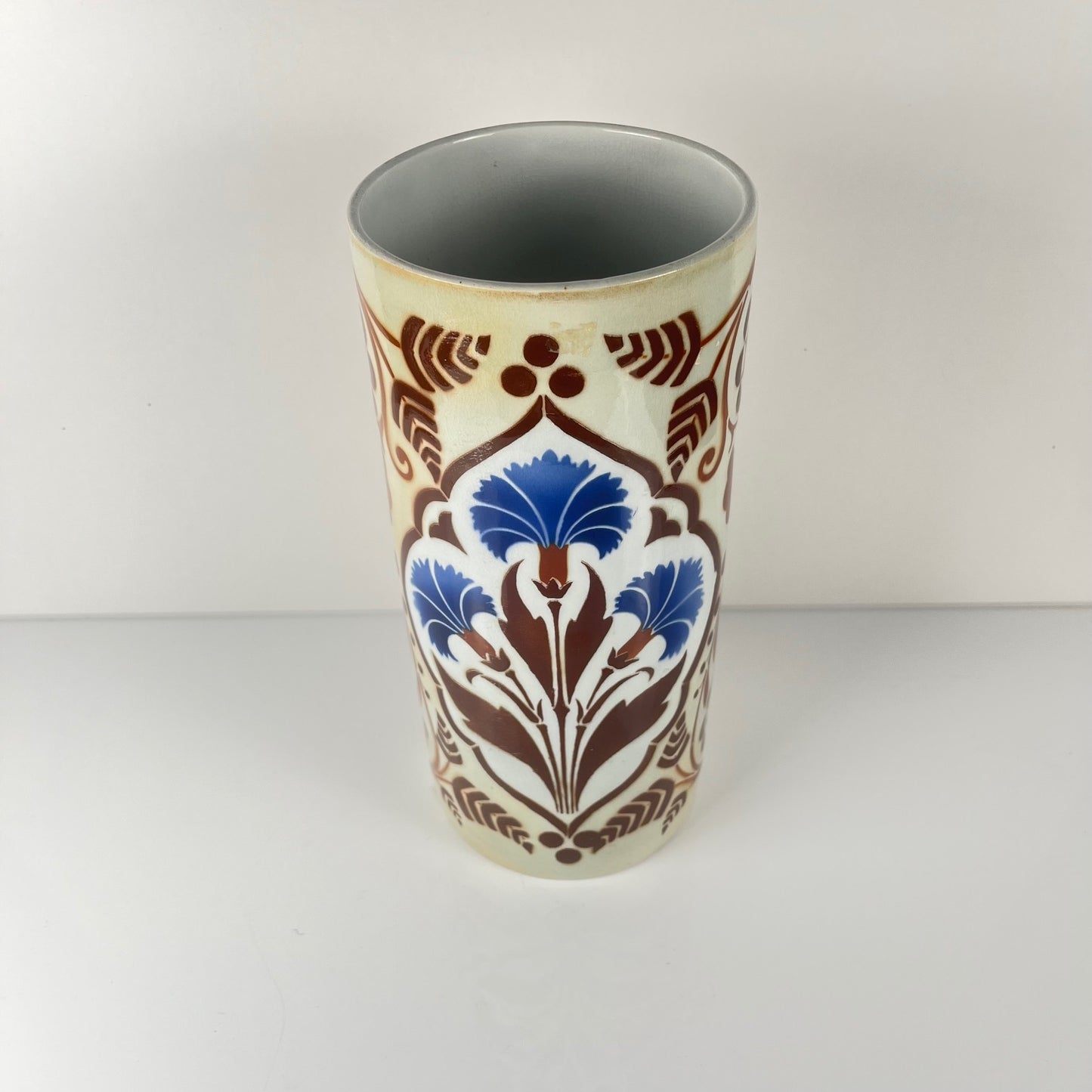 Large "Damas" Roller Vase, KG Lunéville, 1910-1930