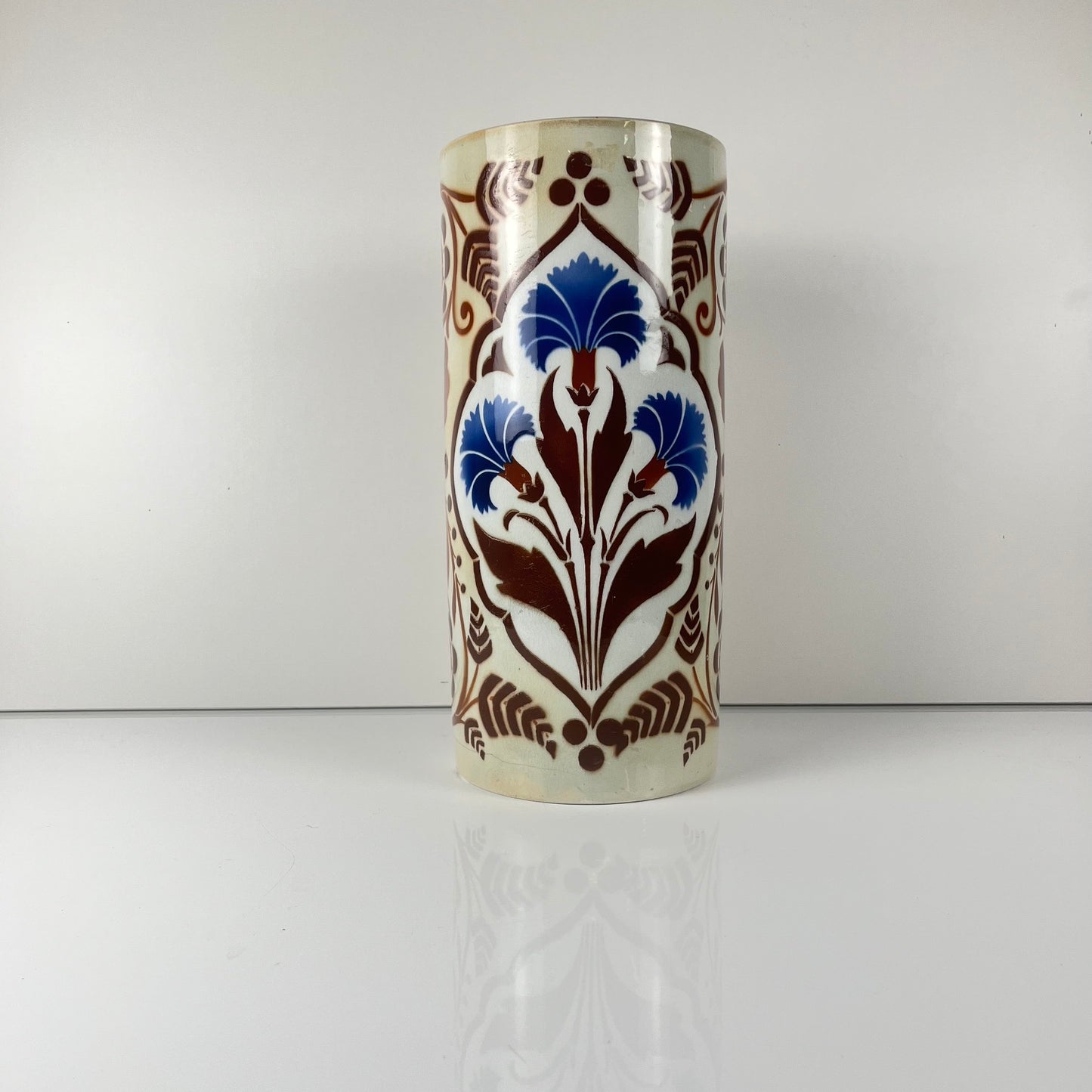 Large "Damas" Roller Vase, KG Lunéville, 1910-1930