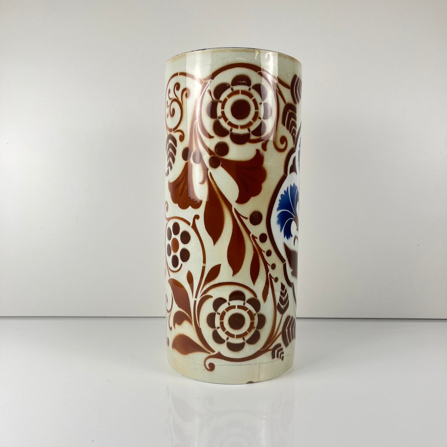 Large "Damas" Roller Vase, KG Lunéville, 1910-1930