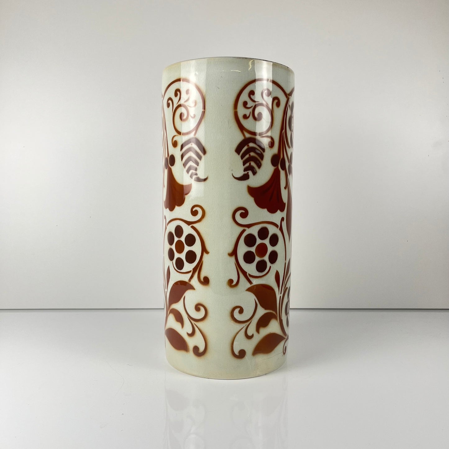Large "Damas" Roller Vase, KG Lunéville, 1910-1930