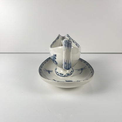Saucière Terre de fer "Carmen",  Sarreguemines, bleu , 1875-1900