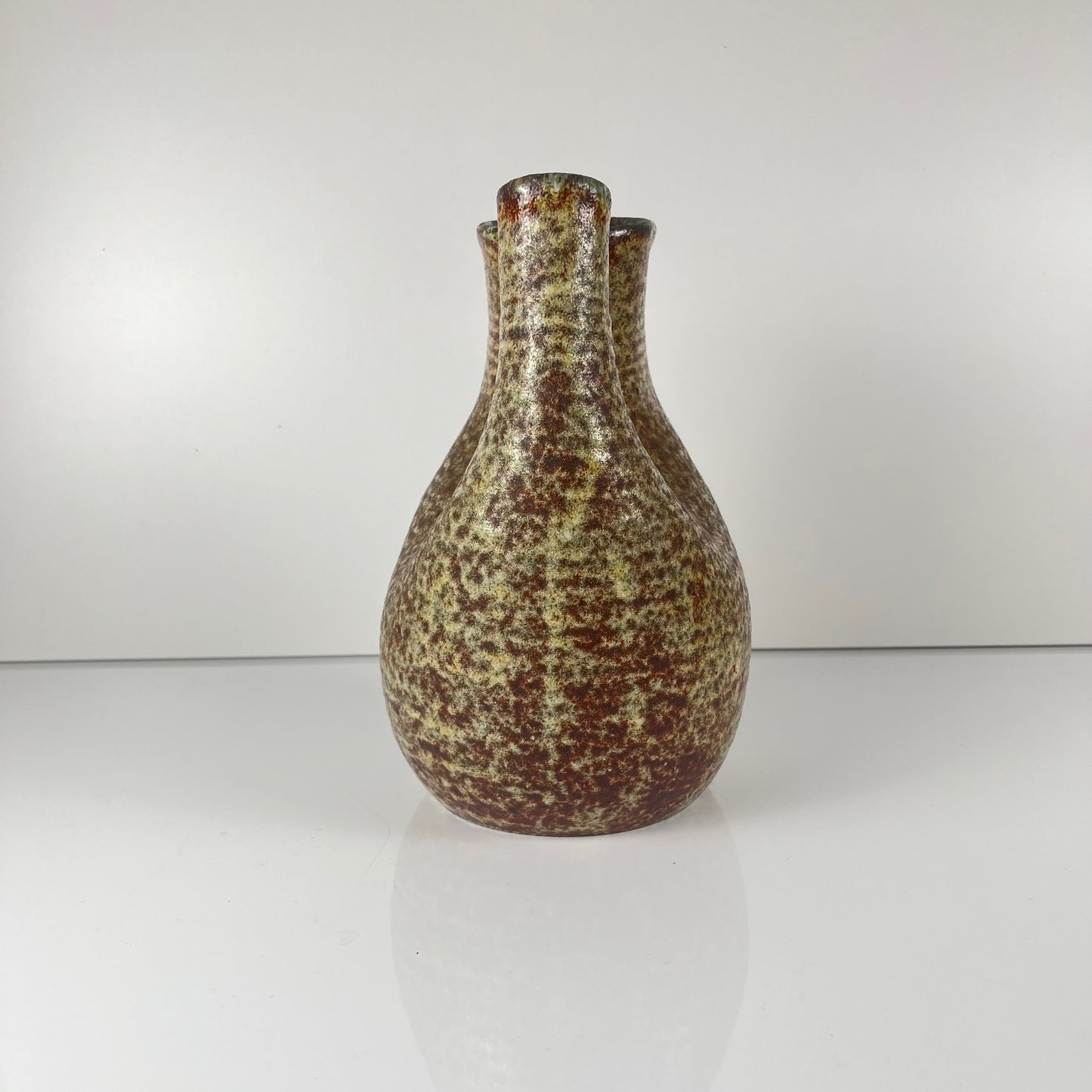 Double vase in the style of Accolay, speckled stoneware, 1960-70