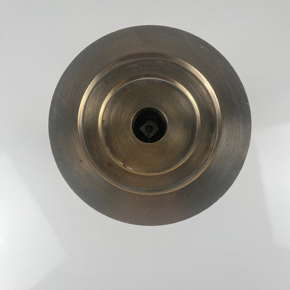 Rare Postmodern - Memphis Style Hourglass-shaped Bell and Candlestick Duo in Metal, 1980