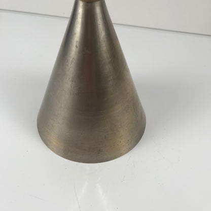 Rare Postmodern - Memphis Style Hourglass-shaped Bell and Candlestick Duo in Metal, 1980