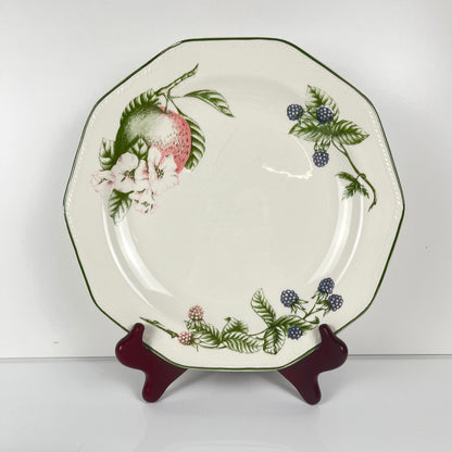 Set de 8 assiettes plates Churchill modele "Victorian Orchard", Staffordshire, Angleterre