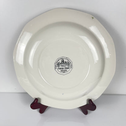 Set de 8 assiettes plates Churchill modele "Victorian Orchard", Staffordshire, Angleterre