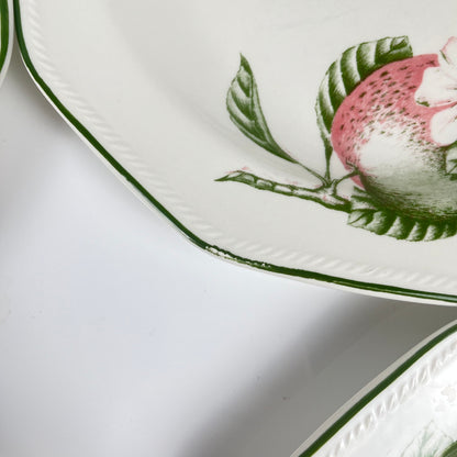 Set de 8 assiettes plates Churchill modele "Victorian Orchard", Staffordshire, Angleterre
