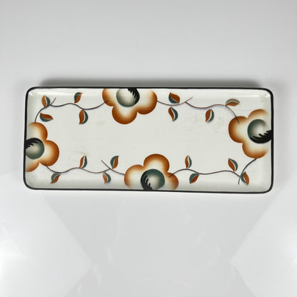Plat à cake motif fleurs, Max Roesler , Allemagne, 1930/1940