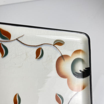 Plat à cake motif fleurs, Max Roesler , Allemagne, 1930/1940