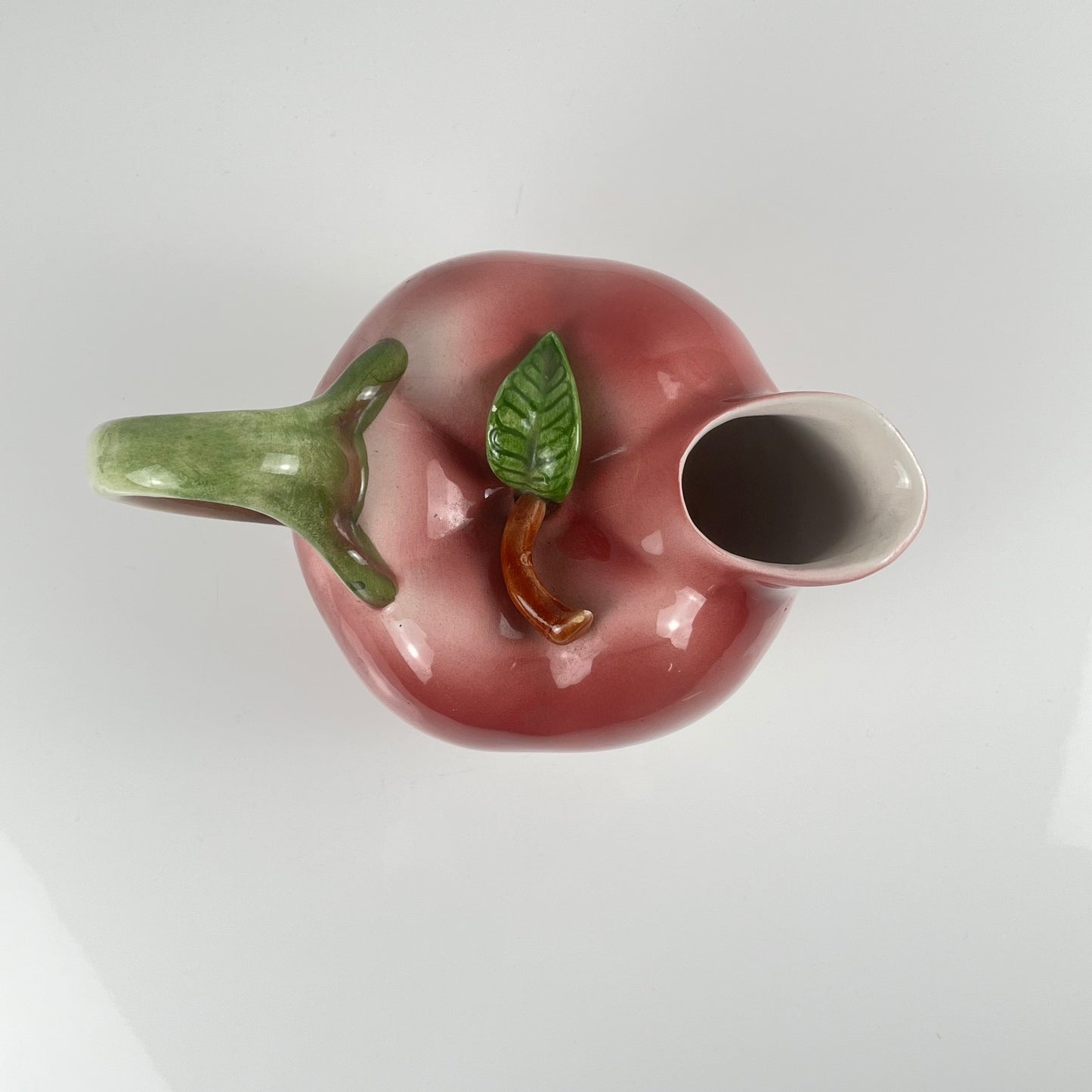 Barbotine pitcher in the shape of an apple, 1960s/70s