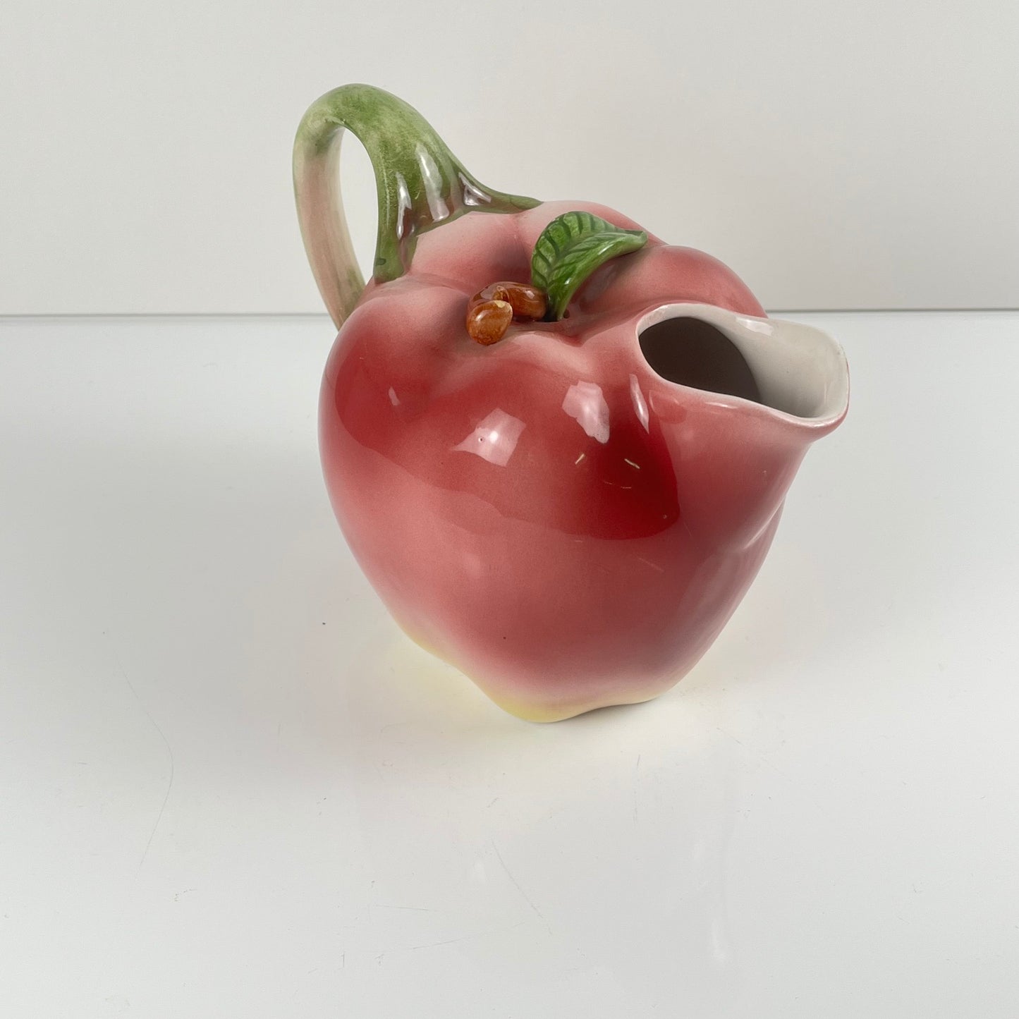 Barbotine pitcher in the shape of an apple, 1960s/70s