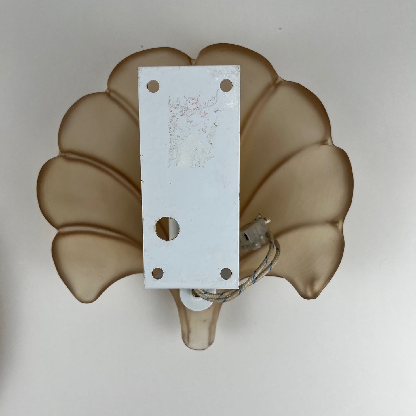 Pair of vintage shell wall lights in glass paste, Art Deco style