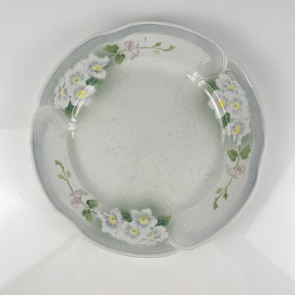 Plat rond Art nouveau KG Lunéville, modele "Pommier", 1900-1930
