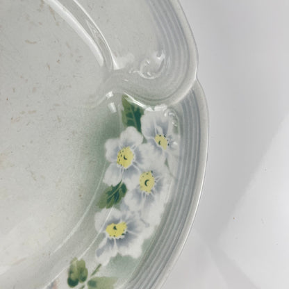 Plat rond Art nouveau KG Lunéville, modele "Pommier", 1900-1930