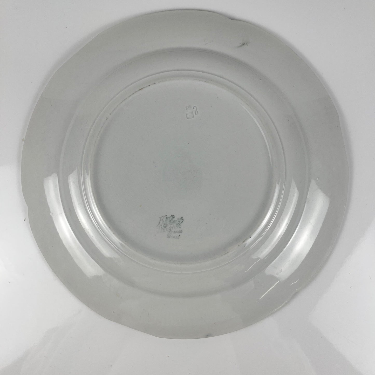 Plat rond Art nouveau KG Lunéville, modele "Pommier", 1900-1930
