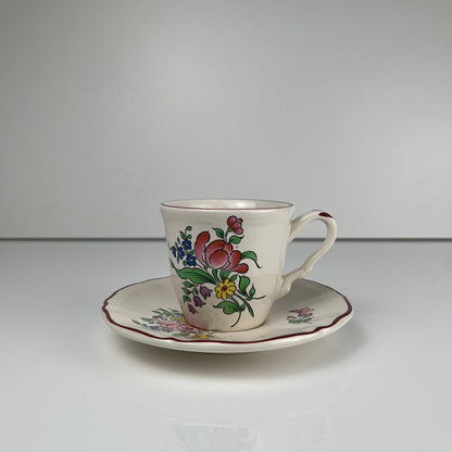 Set de 5 tasses + soucoupes KG Luneville – modèle Réverbère