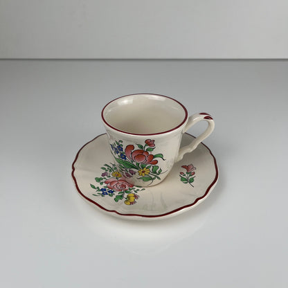 Set de 5 tasses + soucoupes KG Luneville – modèle Réverbère