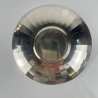 Art Deco silver-plated cup and saucer set, Corbière & Vuillermoz (attributed), France, circa 1920/30s.