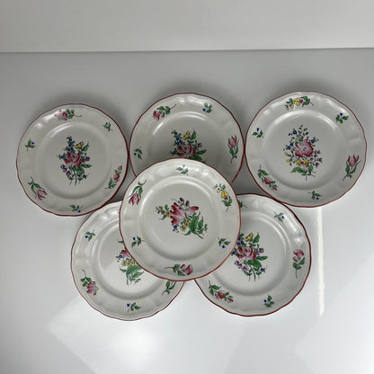 Set de 6 assiettes à dessert KG Luneville – modèle Réverbère
