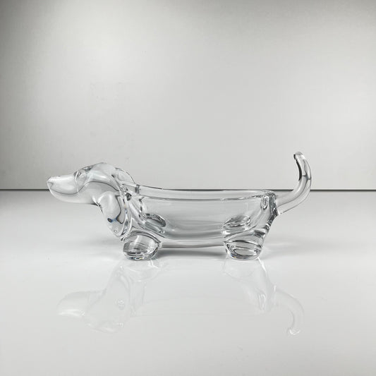 Vide poche Teckel en cristal, 1960