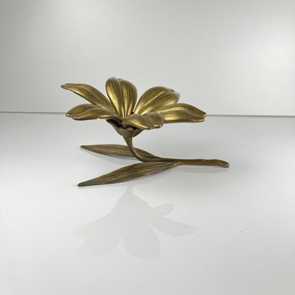 Grand Cendrier Fleur en Laiton, 1970