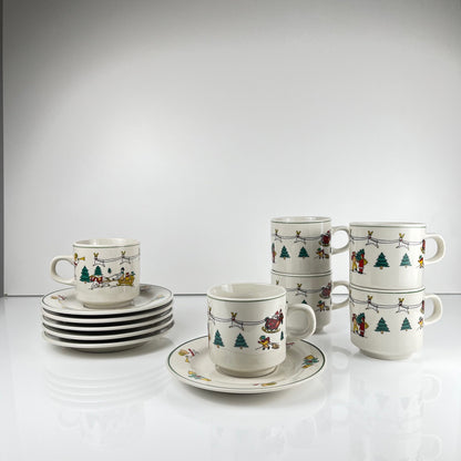 Set de tasses a café/thé de noël , 1980