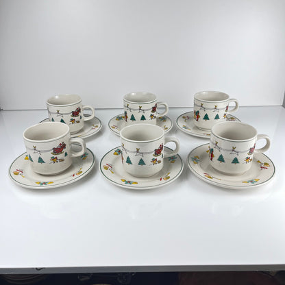 Set de tasses a café/thé de noël , 1980