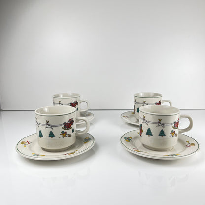 Set de tasses a café/thé de noël , 1980