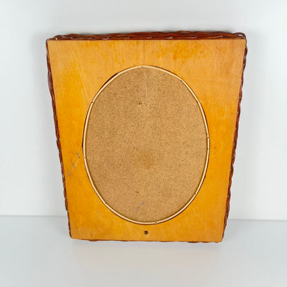 Petit Miroir en osier tressé, 1960
