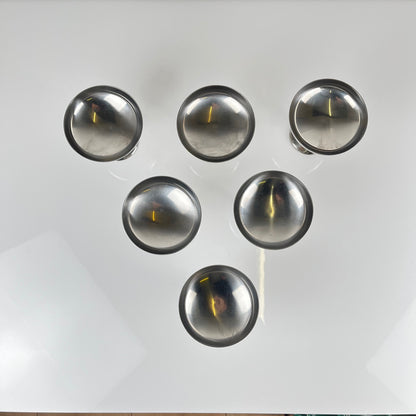 Set de 6 coupe à glace / champagne en inox, Guy Degrenne