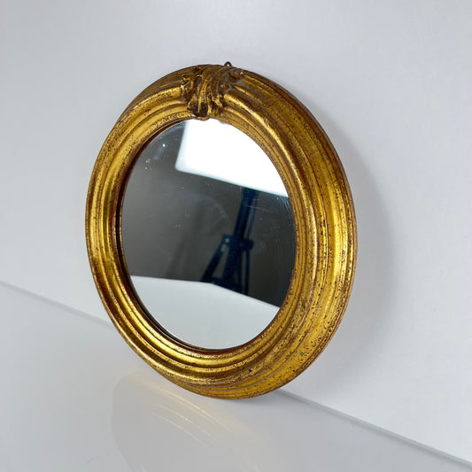 Petit miroir médaillon , XXe, style Louis XV