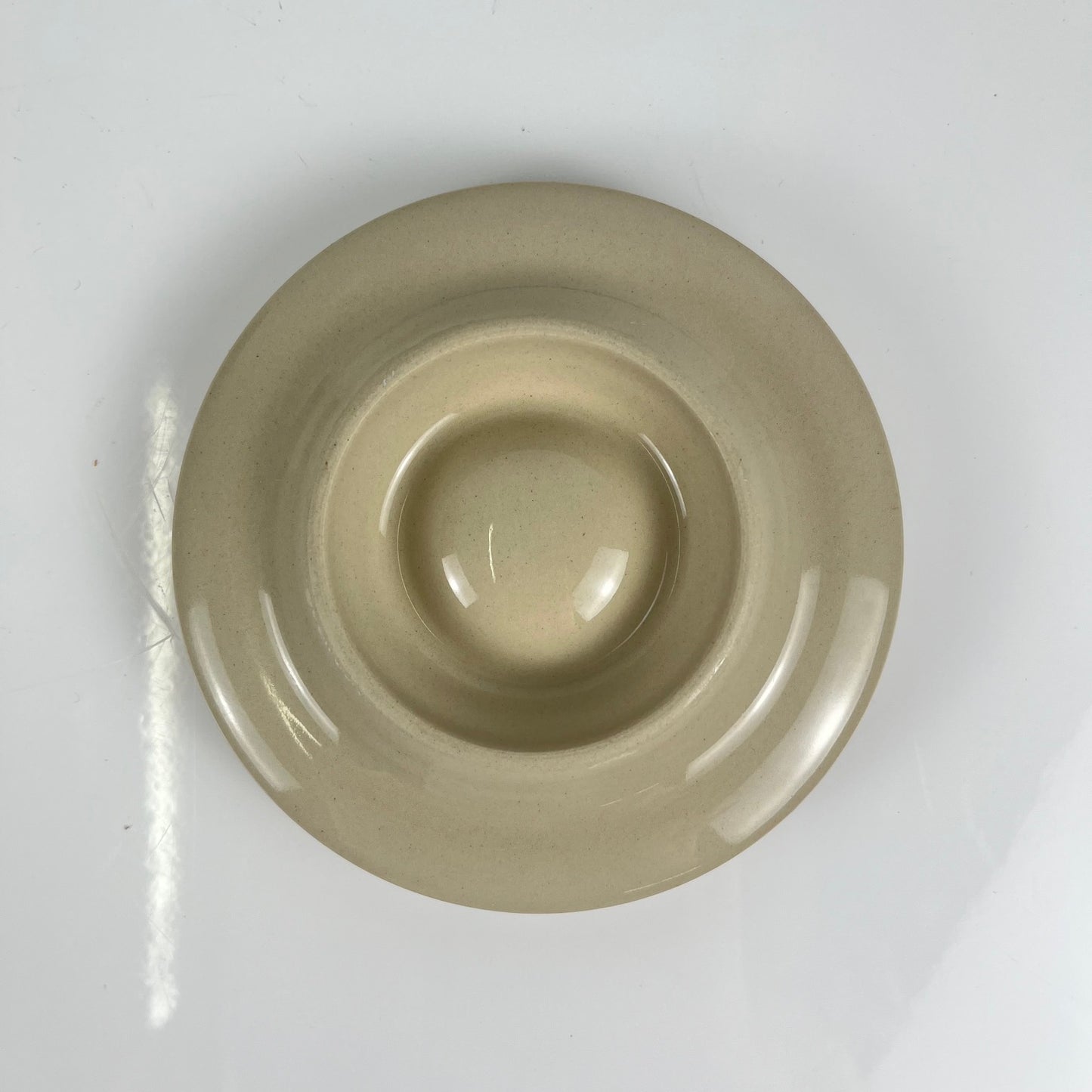 Set de 6 coquetiers en céramique moucheté beige