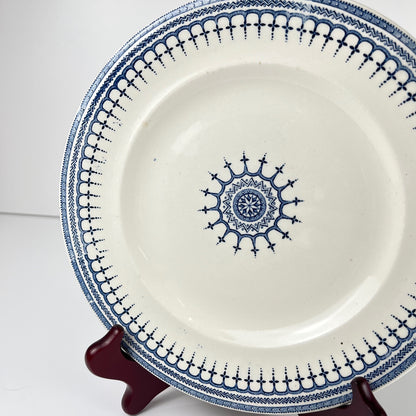 Set of 6 flat plates, Terre de fer model "Alhambra", late 19th century.