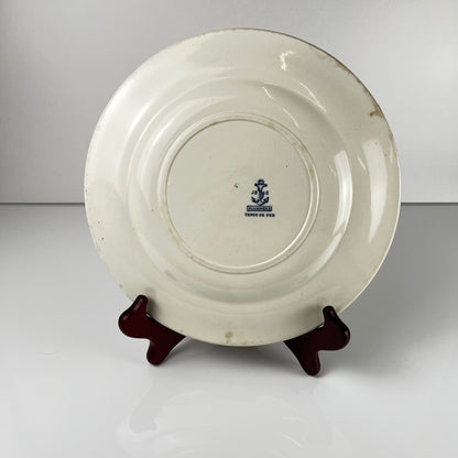 Set of 6 flat plates, Terre de fer model "Alhambra", late 19th century.