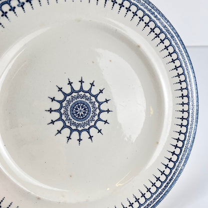 Set of 6 flat plates, Terre de fer model "Alhambra", late 19th century.
