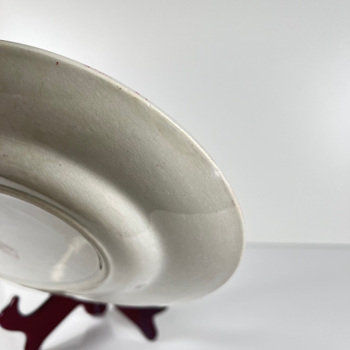 Oval dish "Fontange" Sarreguemines, red